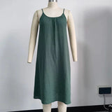 Casual 100% algodão verão vestido longo feminino solto sólido sem mangas sem costas streetwear elegante vestido feminino vestidos robe