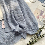 Cardigans femininos soltos de proteção solar, suéter de malha, outwear aconchegante, todos os fósforos, monocromático, Sweet Ulzzang, moda feminina, primavera