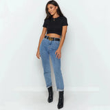 Top curto feminino, camiseta casual, streetwear sexy básico, fita, preto, branco, tops de manga curta, moda verão, 2024