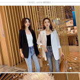 Blazers chiffon finos para mulheres, blazers chiques e light-up, estilo streetwear, chique, simples, aconchegante, verão