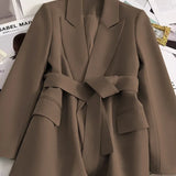 Blazer Feminino Primavera Outono Novo em Moda para Escritório, Blazers Soltos para Mulheres, Casacos e Jaquetas Femininas