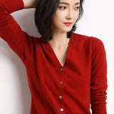 Cardigans femininos 2025 primavera outono malhas moda coreana cardigan estilo curto topos com decote em v malha outerwears suéteres sólidos