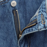 Hh feminino elegante moda reta jeans vintage casual cintura alta perna larga calças jeans y2k high street senhora calças jeans azuis