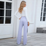 Calças Jogger Femininas Retas, Modernas, Esportivas, para Corrida e Yoga, Casuais com Bolsos, Soltas, de Cintura Baixa e Perna Larga