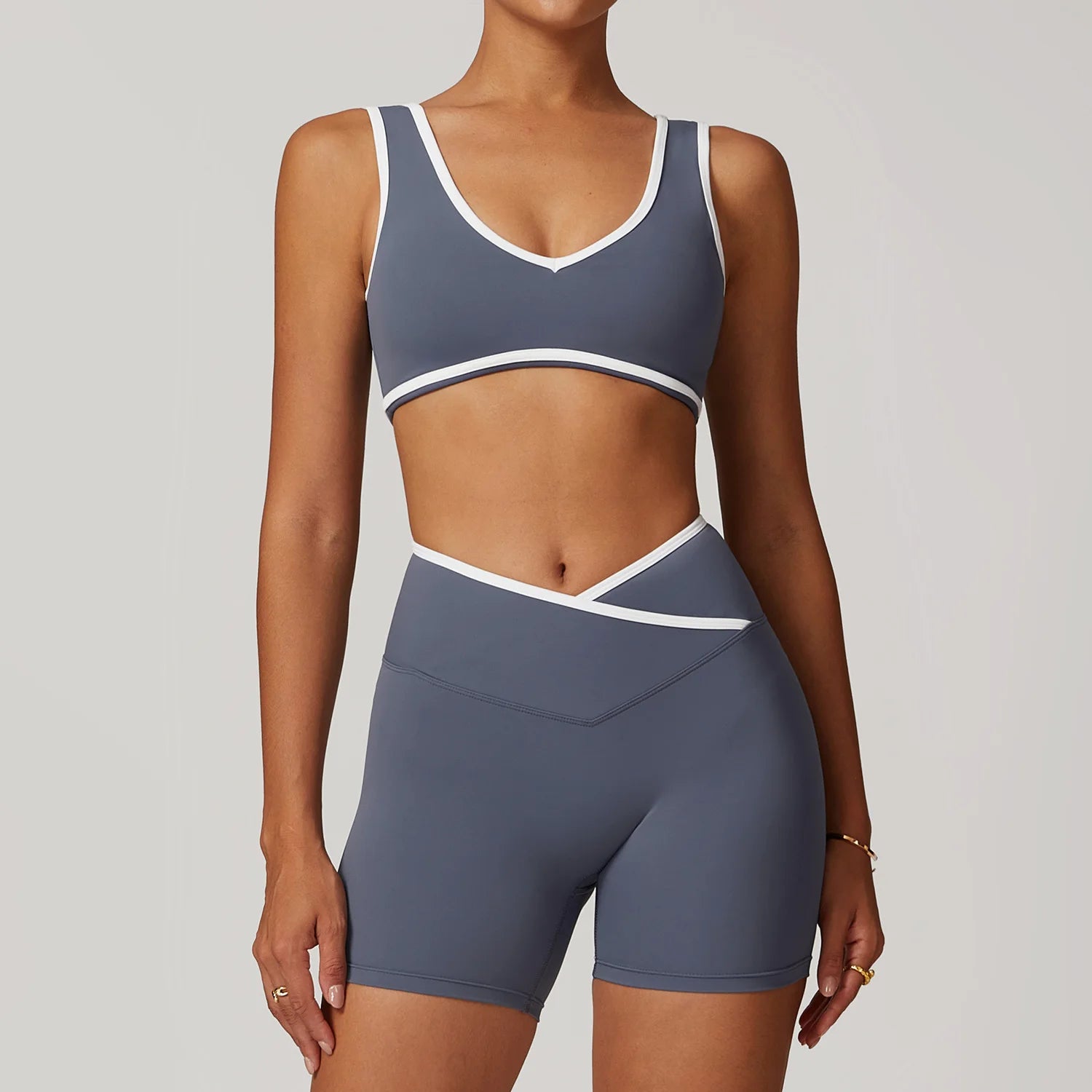Conjunto de yoga 2 peças roupas de treino de fitness roupas esportivas ginásio treino cintura alta leggings sutiã esportivo atlético wear roupas femininas