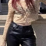 Calça alarde de couro PU preta feminina, calça de cintura alta, sexy, vintage, Harajuku, elástica, tamanho único, roupa elegante, venda G