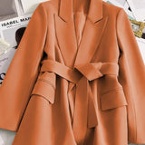 Blazer Feminino Primavera Outono Novo em Moda para Escritório, Blazers Soltos para Mulheres, Casacos e Jaquetas Femininas