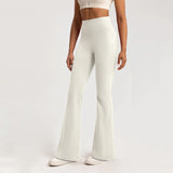 Leggings de yoga de alta qualidade calças de yoga finas cintura alta calças de perna larga bottoms respirável ginásio casual esportes sino leggings feminino
