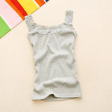 Regatas femininas verão o pescoço cor sólida feminino em forma de u baixo corte rendas suspender colete 2024 nova sem mangas camisola para senhoras