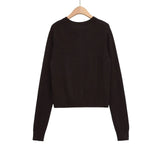 Cardigans para mulheres camisola marrom elegante outerwears malha cardigan aconchegante blusas mulher colete malhas femmes y2k topo colheita