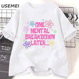 Um pergaminho mental mais tarde camisetas mulheres homens algodão casual manga curta t camisa unisex engraçado gráfico t camisas streetwear