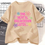 Um pergaminho mental mais tarde camisetas mulheres homens algodão casual manga curta t camisa unisex engraçado gráfico t camisas streetwear