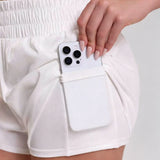 Shorts Casuais Femininos, Cintura Elástica, com Bolsos, Adequados para Fitness e Corrida ao Ar Livre, Versáteis para Múltiplas Ocasiões