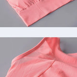 Rápida secagem malha Racerback Sports Bra para mulheres, sem costura, acolchoado, ioga, treino, Activewear