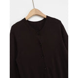 Cardigans para mulheres camisola marrom elegante outerwears malha cardigan aconchegante blusas mulher colete malhas femmes y2k topo colheita