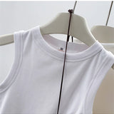 Regata Feminina Canelada 2026 - Blusa Sem Mangas Cor Sólida Casual para Mulheres e Adolescentes - Tendência Básica de Verão