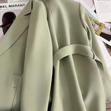 Blazer Feminino Primavera Outono Novo em Moda para Escritório, Blazers Soltos para Mulheres, Casacos e Jaquetas Femininas