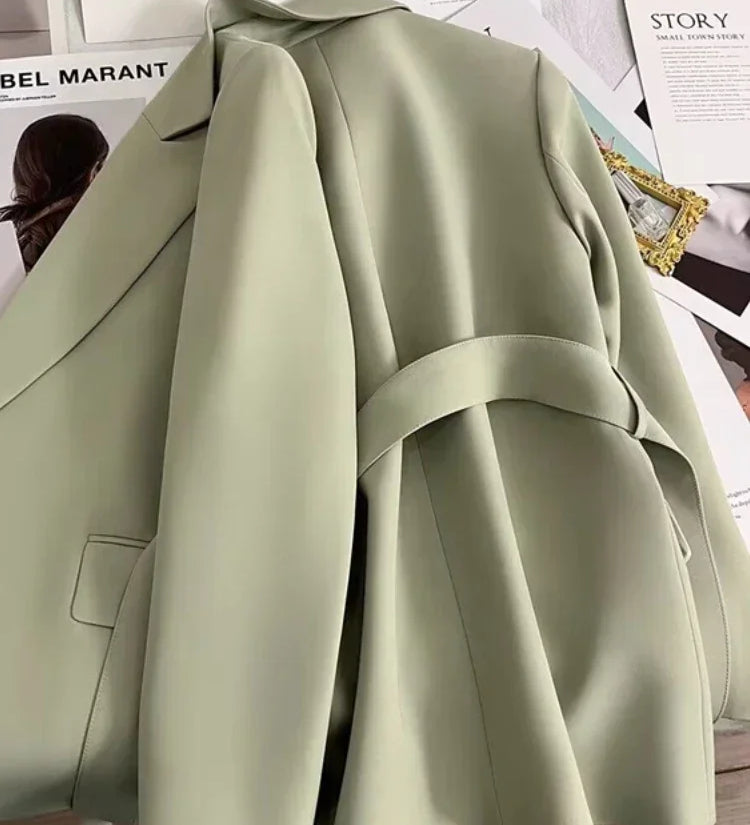 Blazer Feminino Primavera Outono Novo em Moda para Escritório, Blazers Soltos para Mulheres, Casacos e Jaquetas Femininas