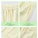 Calça de perna larga moda causal respirável moletom masculino outono versátil elástico cintura alta cordão solto calças retas