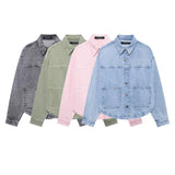 Jaquetas jeans femininas verão 2024 elegantes e bonitos casacos femininos senhoras moda casacos urbanos y2k sólido senhora jaquetas