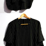 Camisetas Oversized para Mulheres e Homens com Design Inspirado em Manga Batball, Top Listrado, Tendência de Verão, Ajuste Solto, Camiseta Fina Personalizada