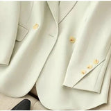 Casual manga longa blazer calça define ternos para mulher 2025 moda 2 peças conjunto para mulheres casacos jaquetas