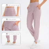 Calças Jogger Femininas Soltas de Secagem Rápida para Yoga com Bolso, Calças Casuais para Corrida e Treino Fitness