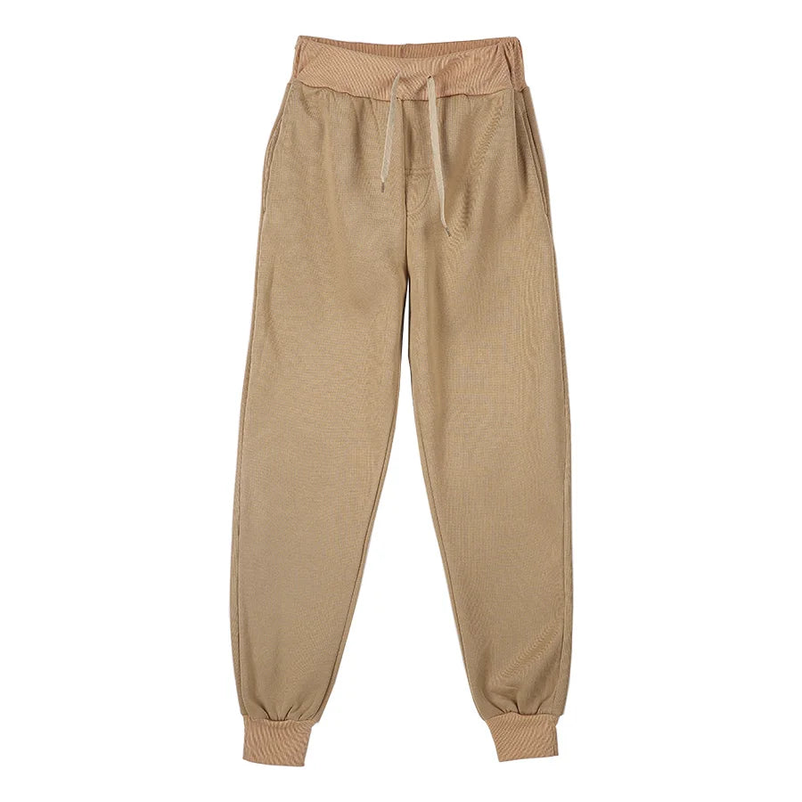 Novos joggers sweatpants homens e mulheres cintura elástica perder calças casuais branco bege rosa amarelo hip hop calças de suor dos homens