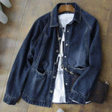 Jaqueta jeans para mulheres primavera outono outerwear mulher jean casaco liso azul 2025 modelos tendência vintage à venda recém chegados em