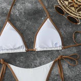 Conjuntos de Biquíni para Mulheres, Biquínis Micro String Brasileiros, Sexy, Dois Peças, Trajes de Banho em Triângulo