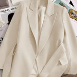 Blazer Feminino Primavera Outono Novo em Moda para Escritório, Blazers Soltos para Mulheres, Casacos e Jaquetas Femininas