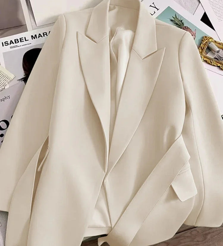 Blazer Feminino Primavera Outono Novo em Moda para Escritório, Blazers Soltos para Mulheres, Casacos e Jaquetas Femininas
