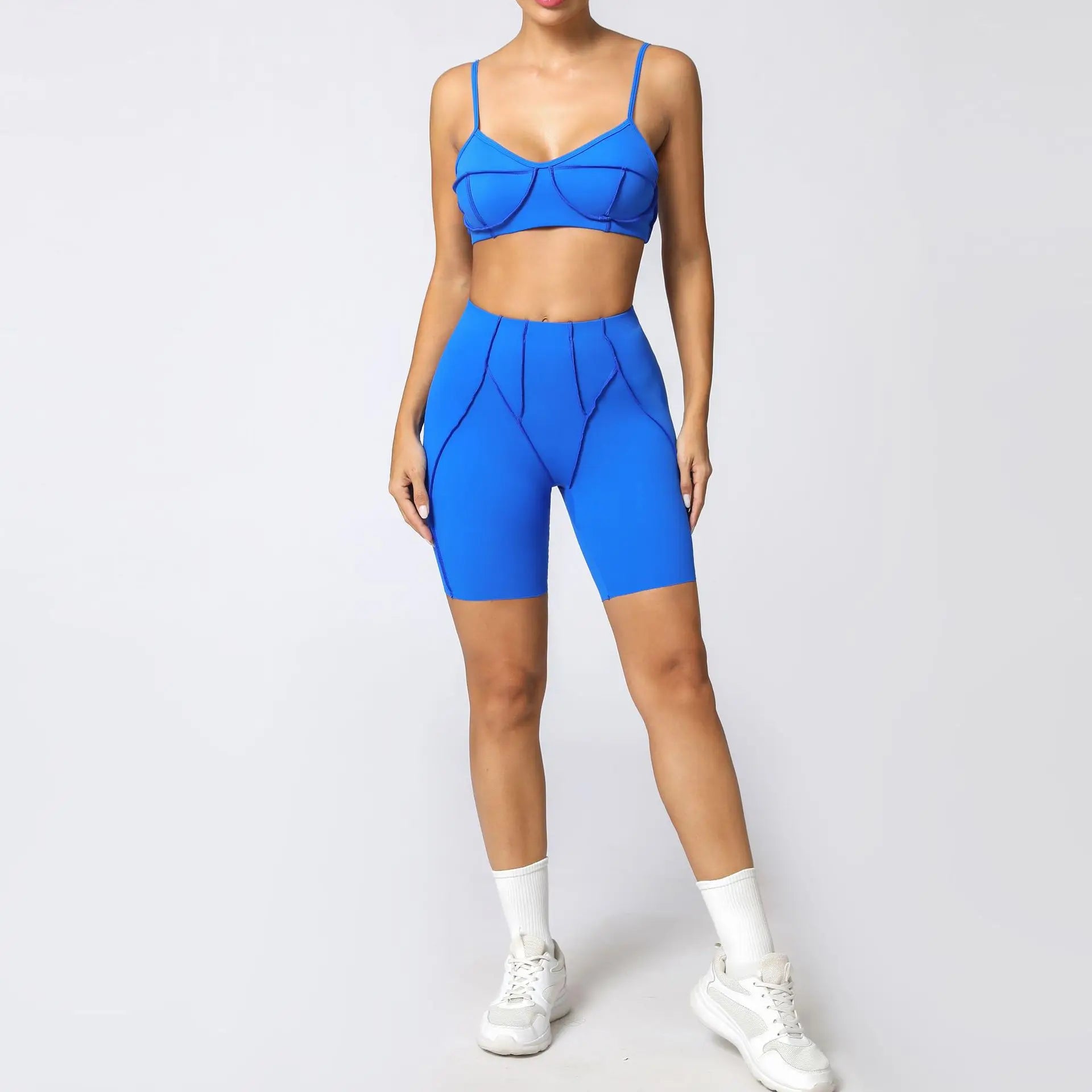 Yoga esportes conjuntos de fitness cintura alta hip-lifting calças abertas volta sutiã terno casual correndo treino ginásio leggings sexy conjuntos femininos