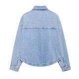Jaquetas jeans femininas verão 2024 elegantes e bonitos casacos femininos senhoras moda casacos urbanos y2k sólido senhora jaquetas