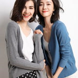 Cardigans femininos 2025 primavera outono malhas moda coreana cardigan estilo curto topos com decote em v malha outerwears suéteres sólidos