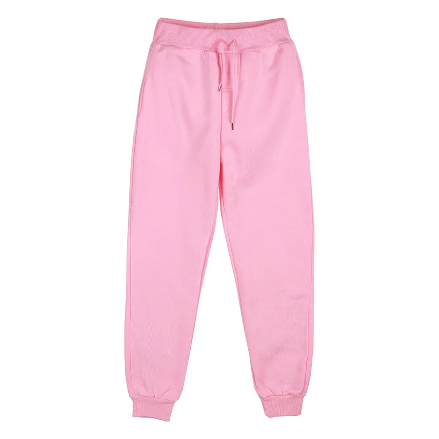 Novos joggers sweatpants homens e mulheres cintura elástica perder calças casuais branco bege rosa amarelo hip hop calças de suor dos homens