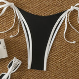 Conjuntos de Biquíni para Mulheres, Biquínis Micro String Brasileiros, Sexy, Dois Peças, Trajes de Banho em Triângulo