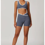 Conjunto de yoga 2 peças roupas de treino de fitness roupas esportivas ginásio treino cintura alta leggings sutiã esportivo atlético wear roupas femininas