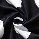Elegante vestido longo com nó arco para mulheres, veste feminina, bolinhas para senhora, vestidos maxi casuais, manga