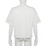 Camisetas de grandes dimensões para mulheres streetwear manga curta y2k topo tshirt personagem impressão grunge roupas ropa de mujer