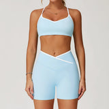 Conjunto de yoga 2 peças roupas de treino feminino agasalho roupas de ginástica cintura alta bell-bottoms sexy fitness bta terno esportivo