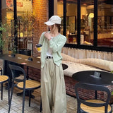 Cardigans e Suéteres Femininos 2026: Moda Coreana Casual, Quente, Primavera/Verão, Gola O, Manga Longa, Abotoamento Simples, Ajuste Slim, Tricôs e Blusas