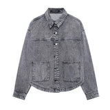 Jaquetas jeans femininas verão 2024 elegantes e bonitos casacos femininos senhoras moda casacos urbanos y2k sólido senhora jaquetas