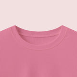 Camiseta Cropped Feminina de Malha Canelada Oversized com Ombro Caído e Manga Curta, Cor Sólida, Casual, Streetwear, para Festas de Verão e Uso Diário