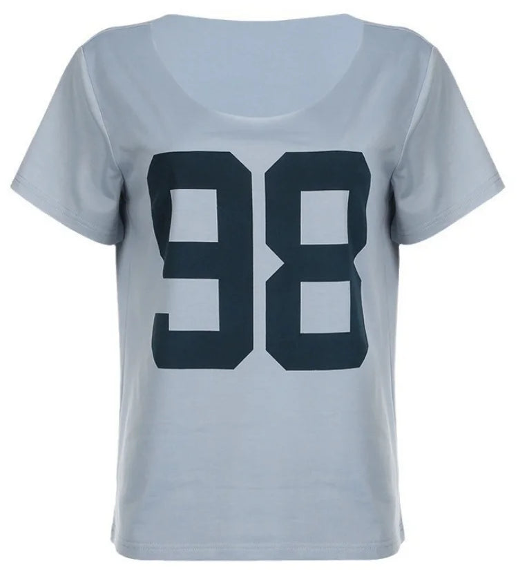 Camisetas de grandes dimensões para mulheres streetwear manga curta y2k topo tshirt personagem impressão grunge roupas ropa de mujer