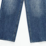 Hh feminino elegante moda reta jeans vintage casual cintura alta perna larga calças jeans y2k high street senhora calças jeans azuis