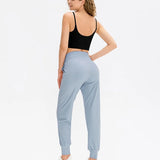 Calças Jogger Femininas Soltas de Secagem Rápida para Yoga com Bolso, Calças Casuais para Corrida e Treino Fitness