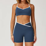 Conjunto de yoga 2 peças roupas de treino feminino agasalho roupas de ginástica cintura alta bell-bottoms sexy fitness bta terno esportivo
