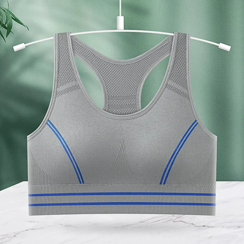 Sutiãs esportivos para mulheres – acolchoados sem costura suporte de alto impacto tamanho grande anel não de aço choque para ioga academia treino fitness