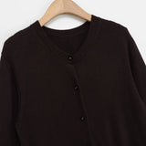 Cardigans para mulheres camisola marrom elegante outerwears malha cardigan aconchegante blusas mulher colete malhas femmes y2k topo colheita
